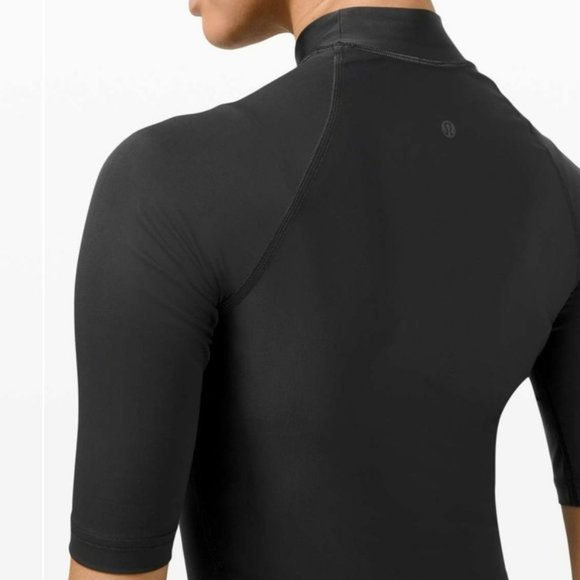Lululemon Waterside UV Protection Short Sleeve Rash Guard Black W2CN9S Women XL - Picture 5 of 10
